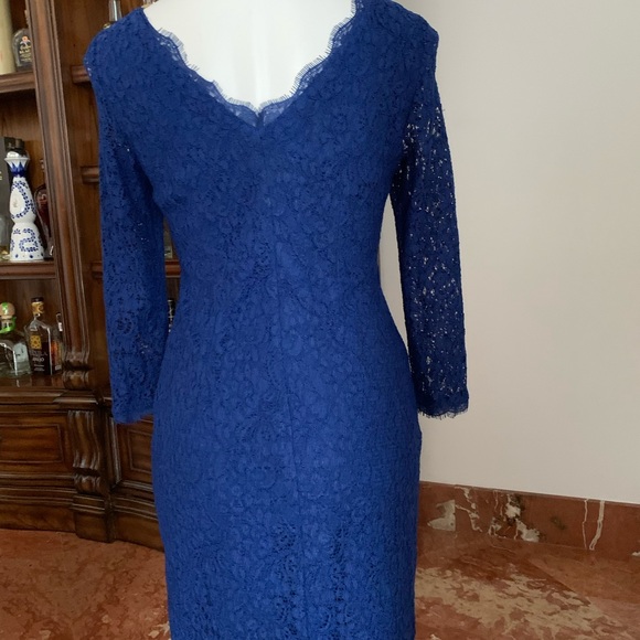 Cache Royal Blue Lace Cocktail Dress size 4 - Picture 2 of 8